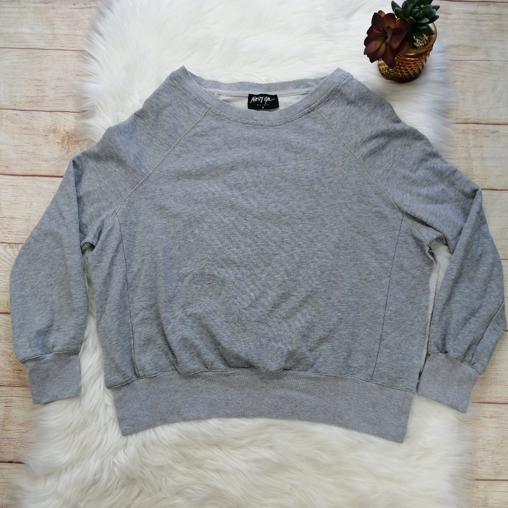 Nasty Gal Tear & Slit Sweatshirt Size S - Picture 4 of 9